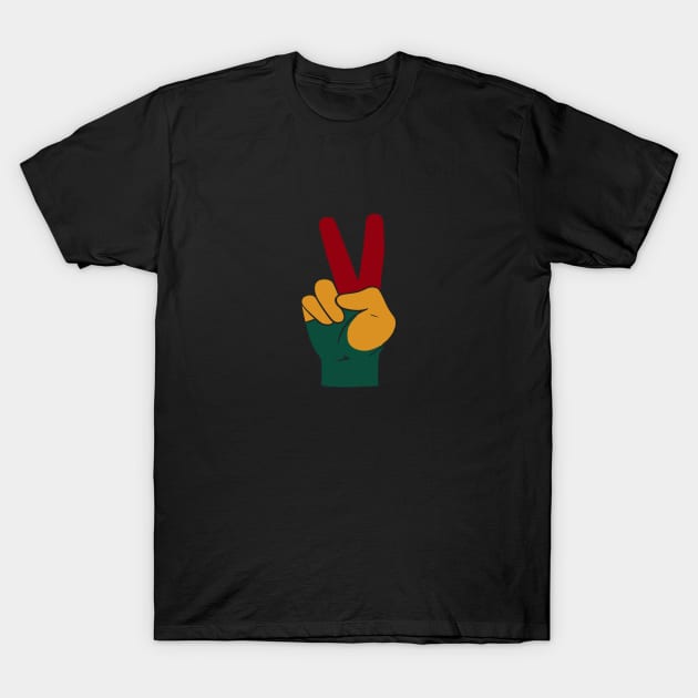 Peace Reggae Hand Sign T-Shirt by ReggaeArtGifts